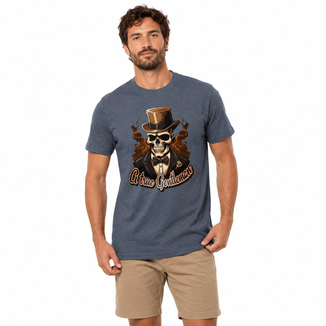 Vintage Style Gentleman Skull Tee for Men