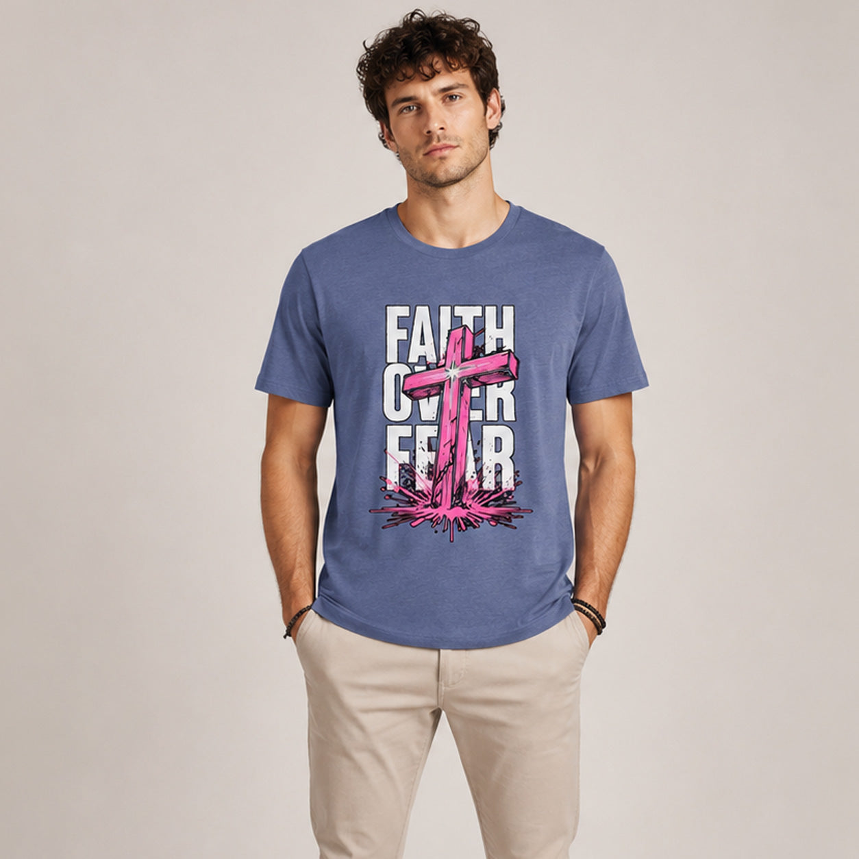 Christian Faith Over Fear T-Shirt for Men