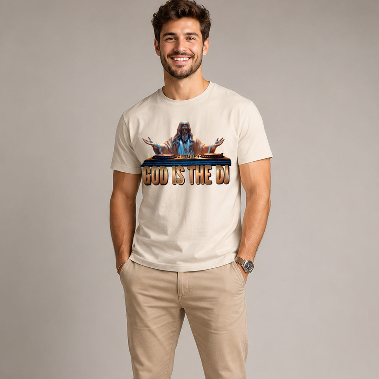 ''God Is The DJ''  Men's Graphic T-Shirt