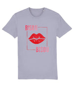 Women's Crew Neck "Bisou" Kiss Graphic Tee