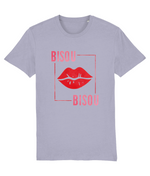 Women's Crew Neck "Bisou" Kiss Graphic Tee