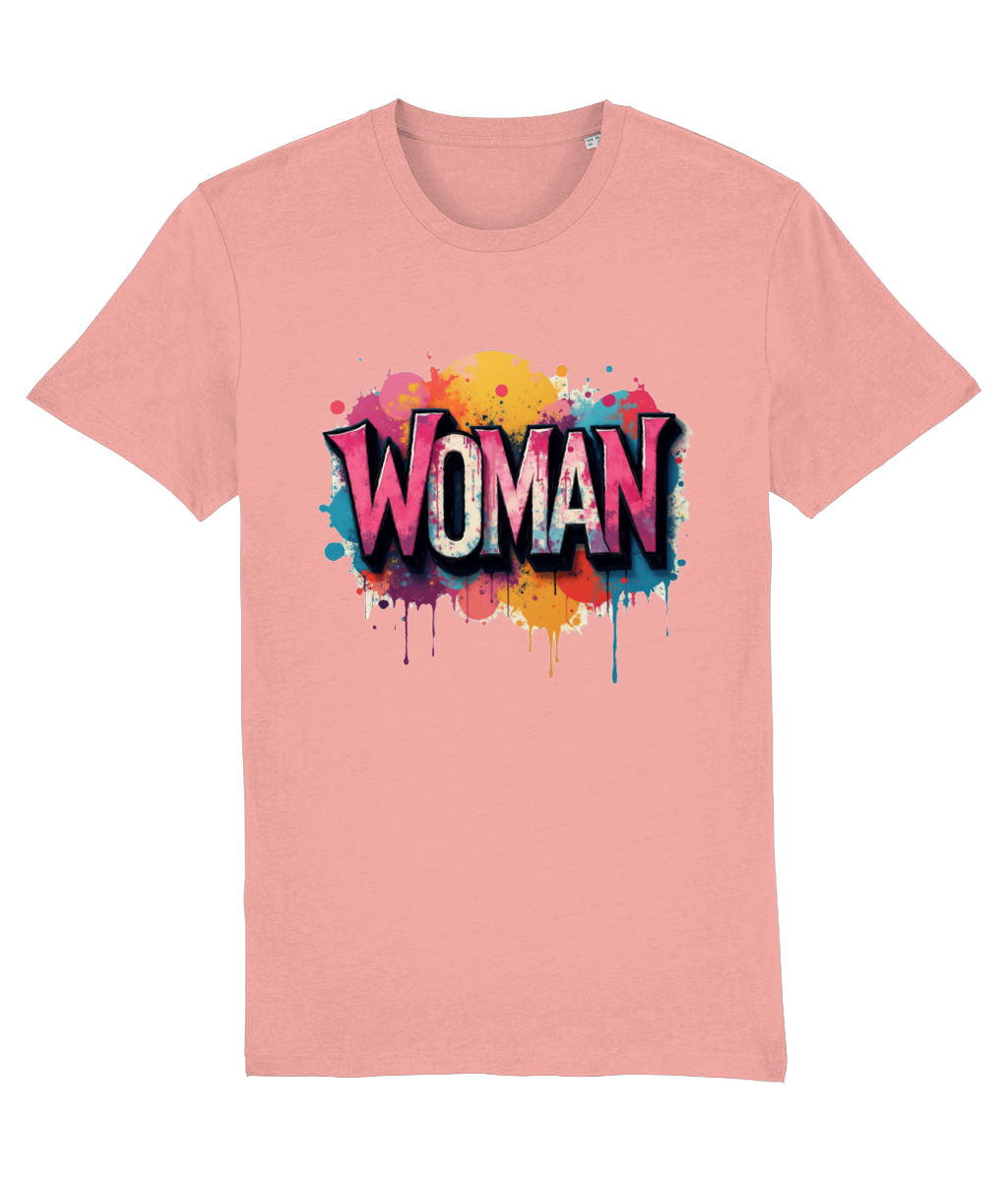 Color Splash Design “WOMAN” T-Shirt for Women