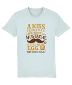 Women's Light blue t-shirt with humorous text and graphic on a white background
