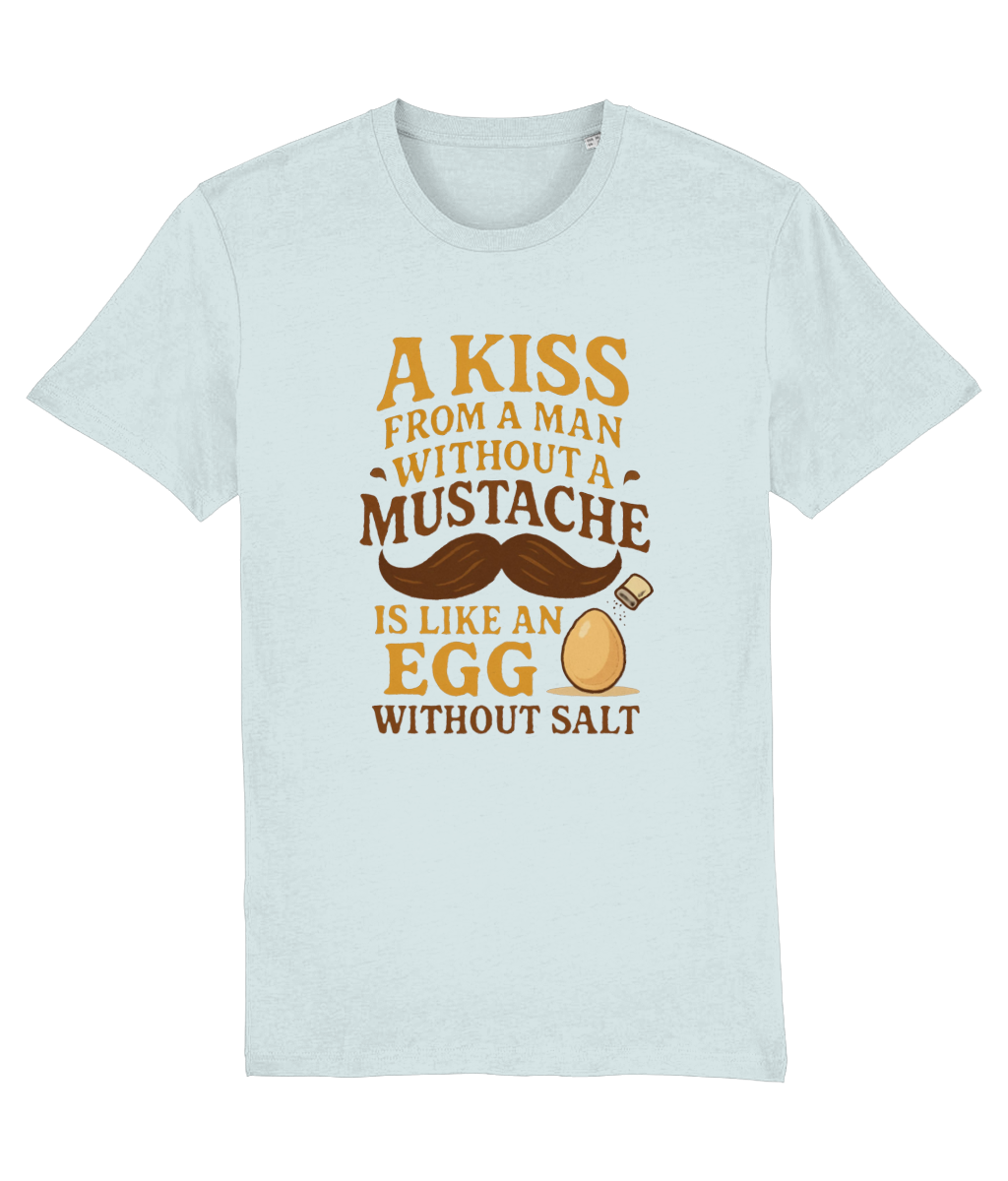 Women's Light blue t-shirt with humorous text and graphic on a white background