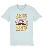 Women's Light blue t-shirt with humorous text and graphic on a white background