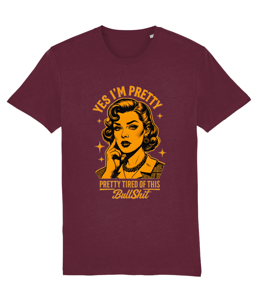Vintage Style Pretty Tired Sarcastic Women’s Graphic Tee