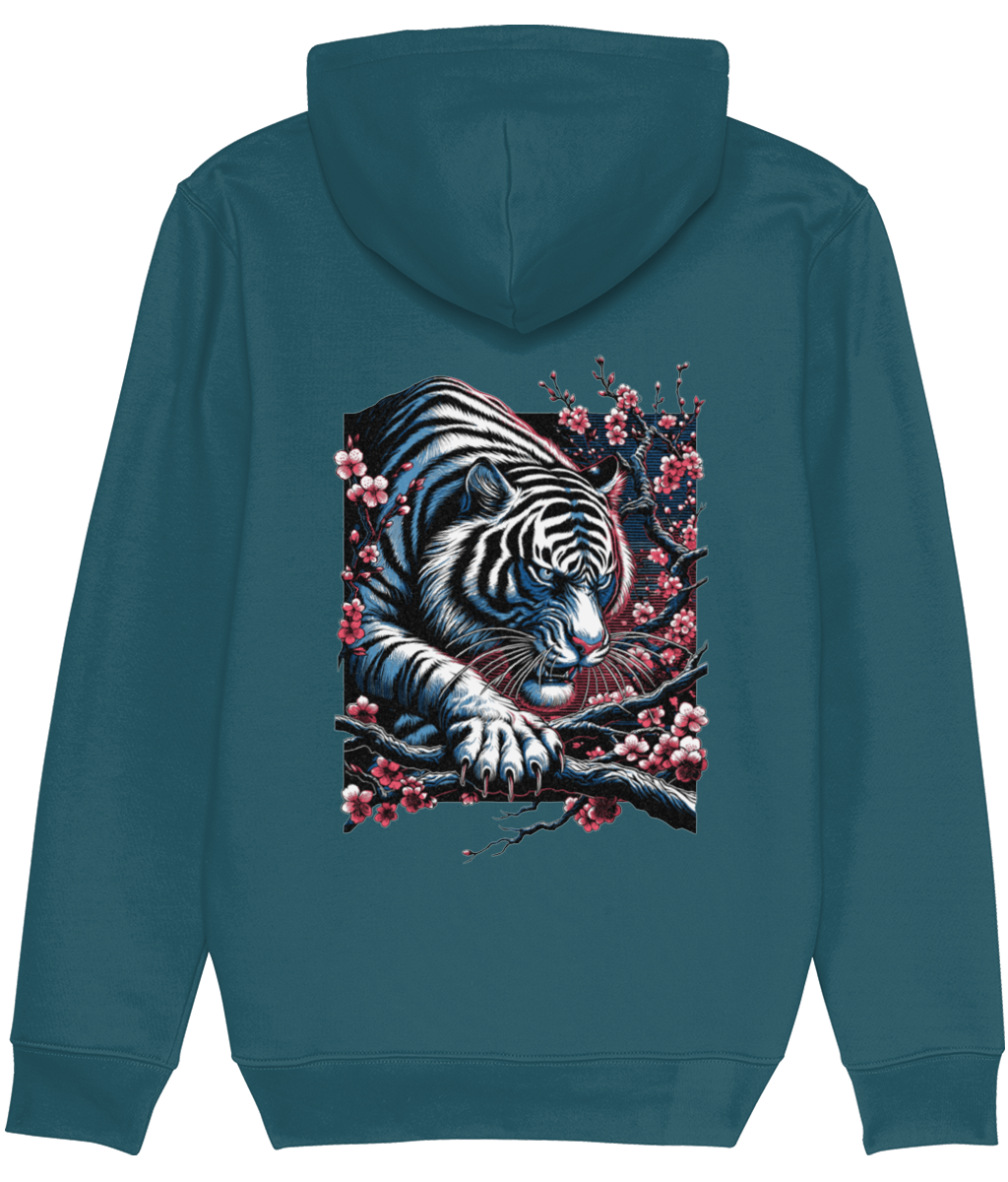 Japanese Style White Tiger Women's Graphic Hoodie