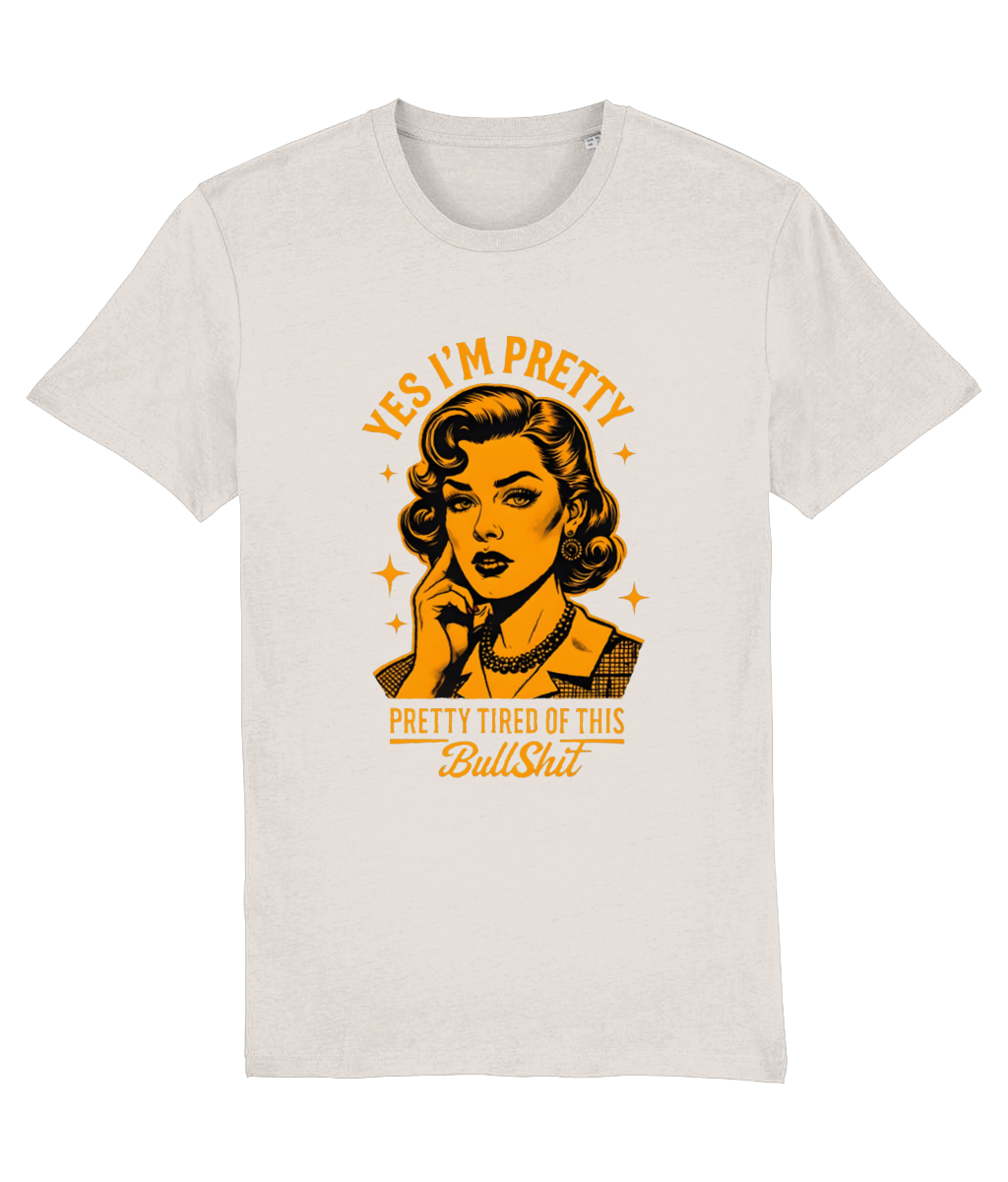 Vintage Style Pretty Tired Sarcastic Women’s Graphic Tee