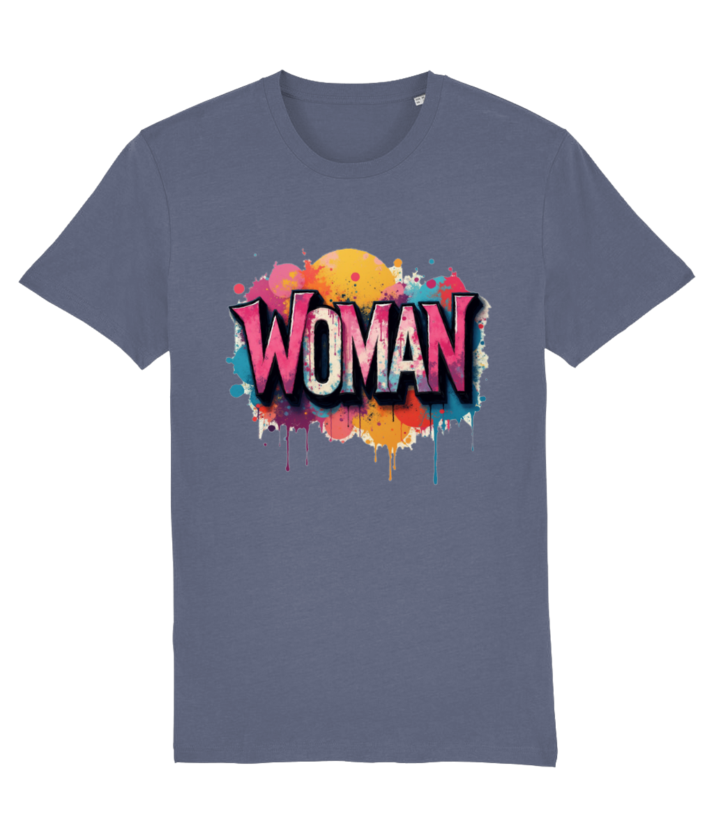 Color Splash Design “WOMAN” T-Shirt for Women