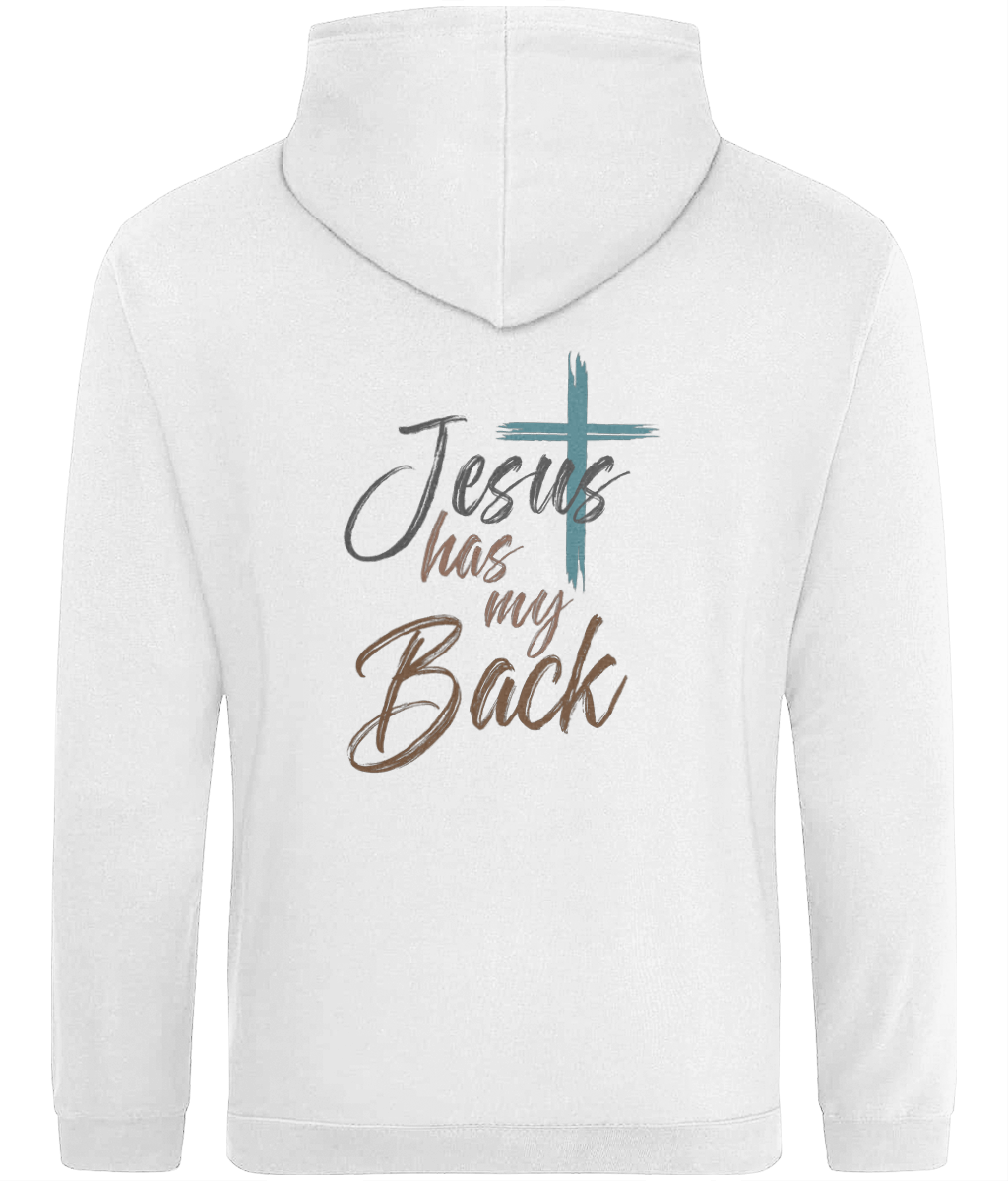 Jesus Has My Back Christian Organic Cotton Hoodie for Women