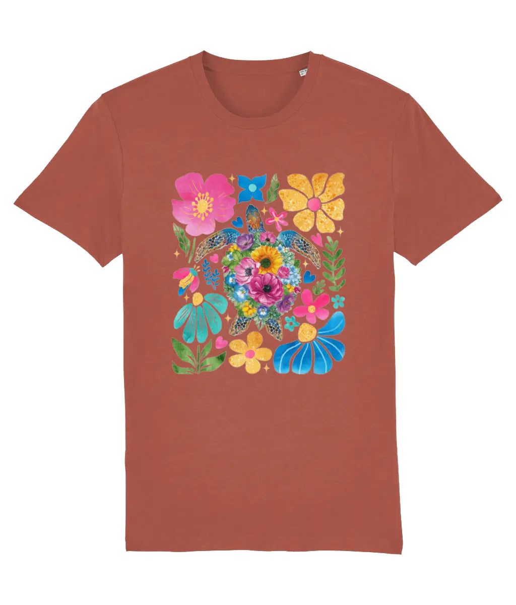 Floral Sea Turtle Women's Tee
