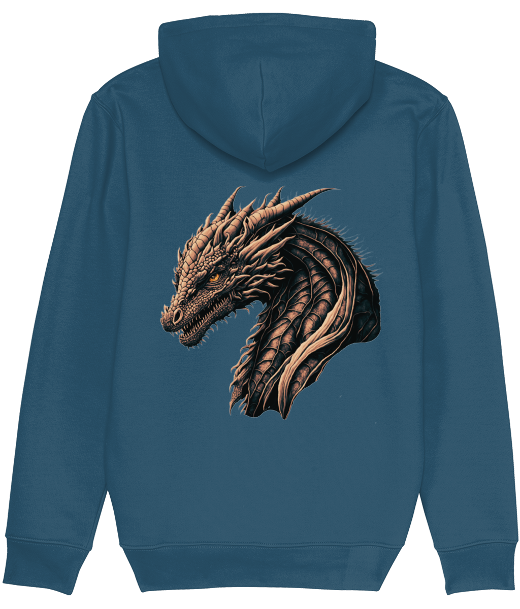Dark Fantasy Dragon Portrait Men's Graphic Hoodie