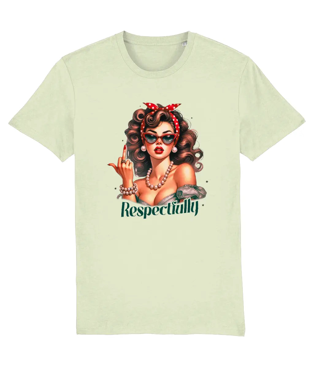 Vintage Style Middle Finger Respectfully Women's T-Shirt
