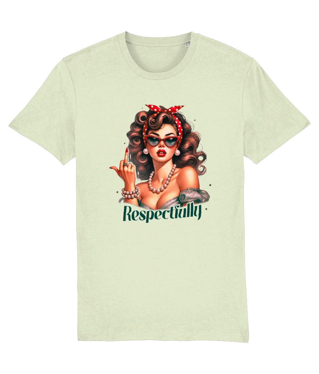 Vintage Style Middle Finger Respectfully Women's T-Shirt