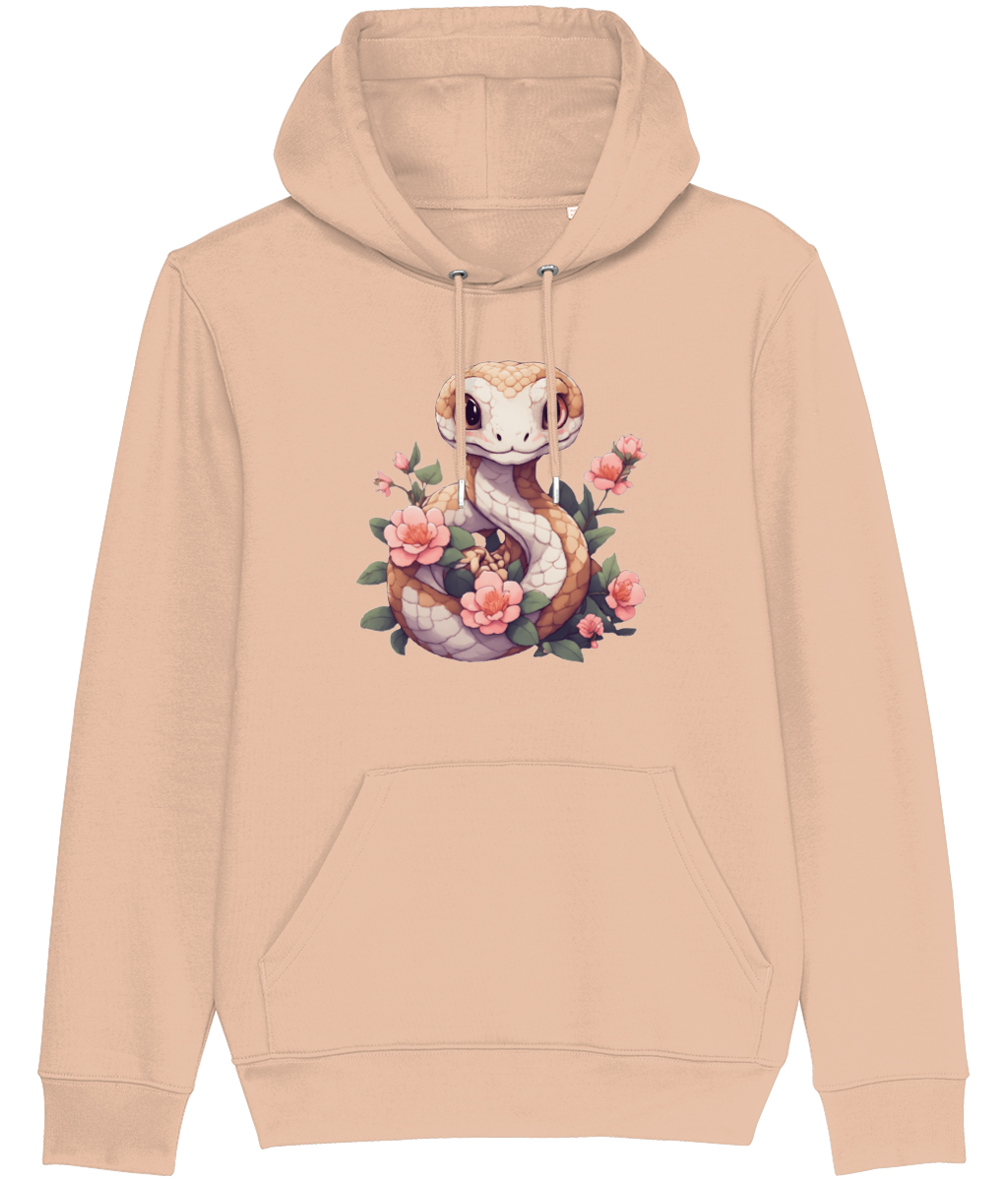 Floral Snake Graphic Hoodie for Women