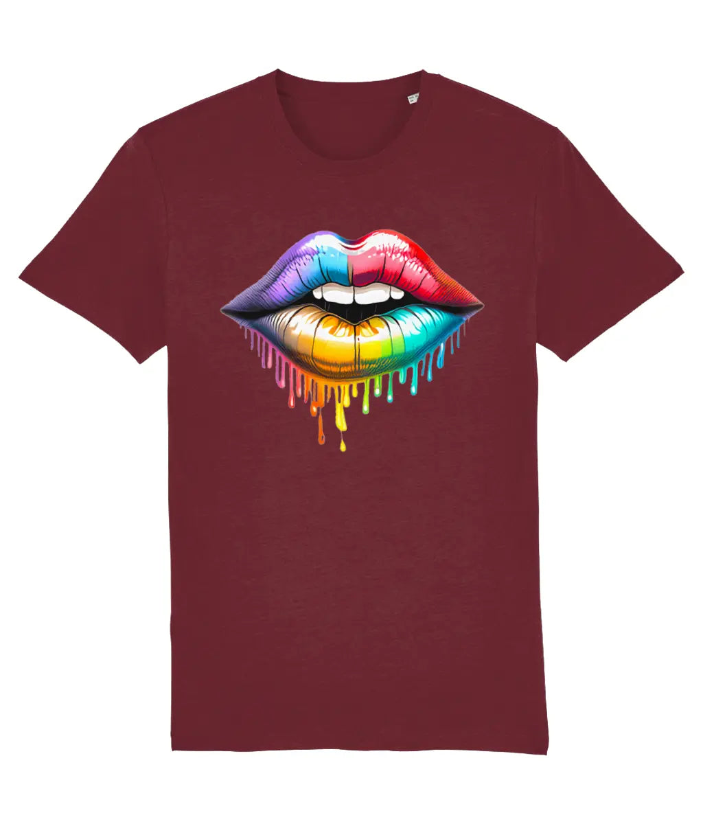 Dripping Rainbow Lips Women's Graphic T-Shirt
