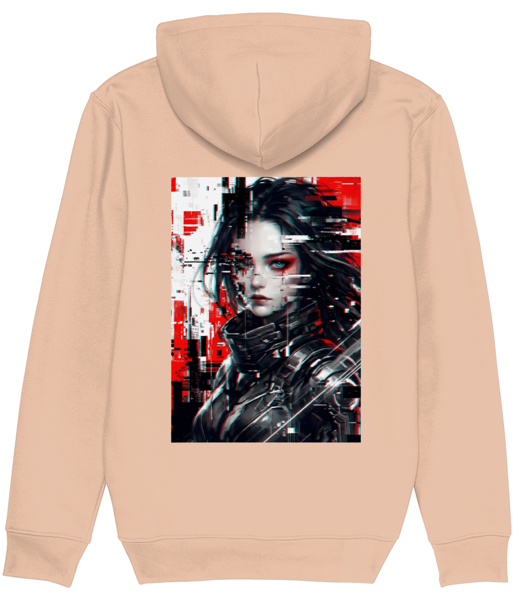 Cyberpunk Glitch Girl Women's Hoodie
