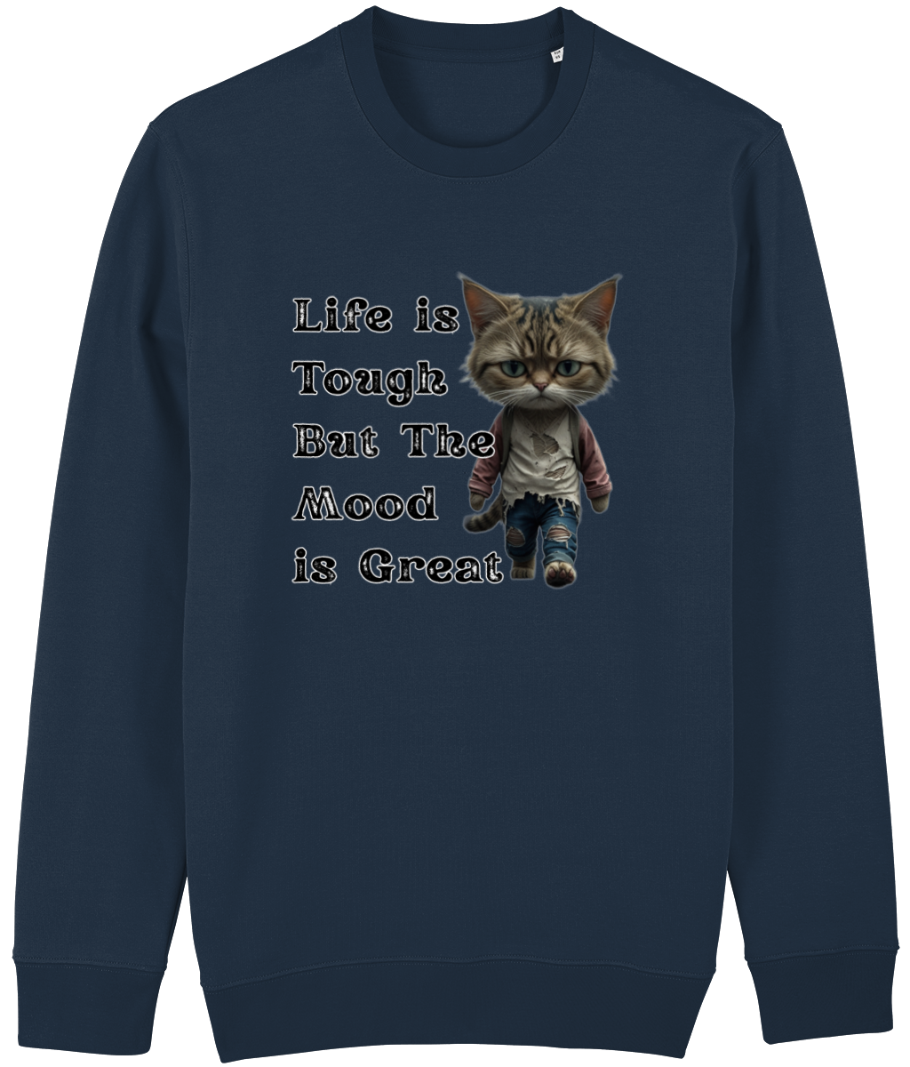 Optimistic Tabby Cat Men's Sweatshirt