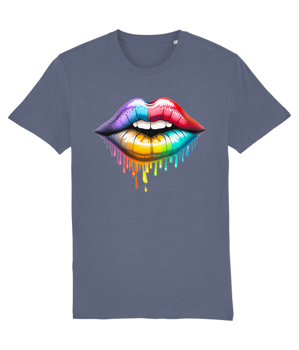 Dripping Rainbow Lips Women's Graphic T-Shirt