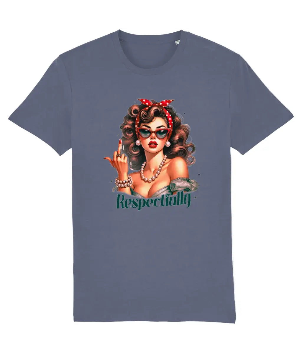 Vintage Style Middle Finger Respectfully Women's T-Shirt