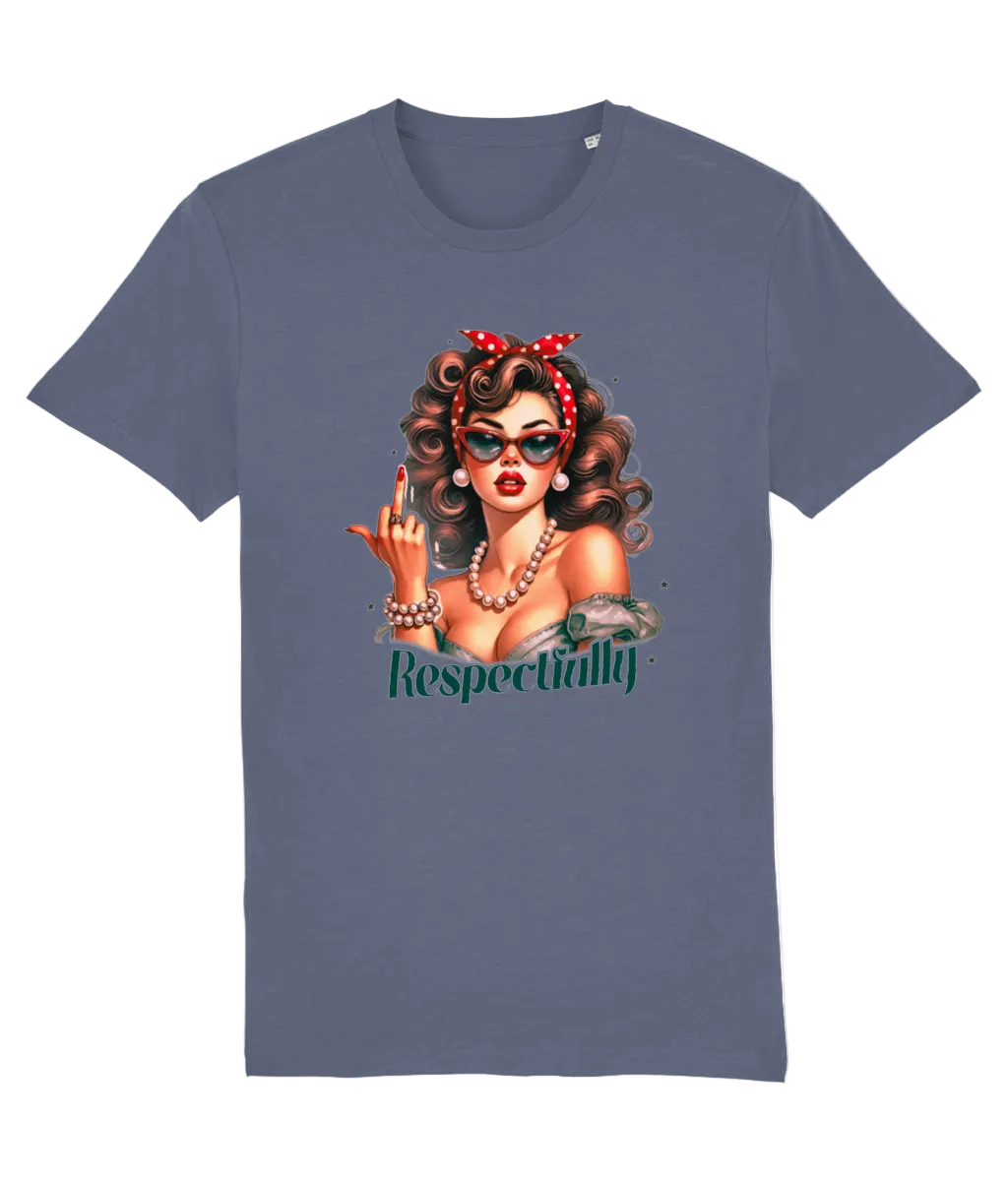 Vintage Style Middle Finger Respectfully Women's T-Shirt