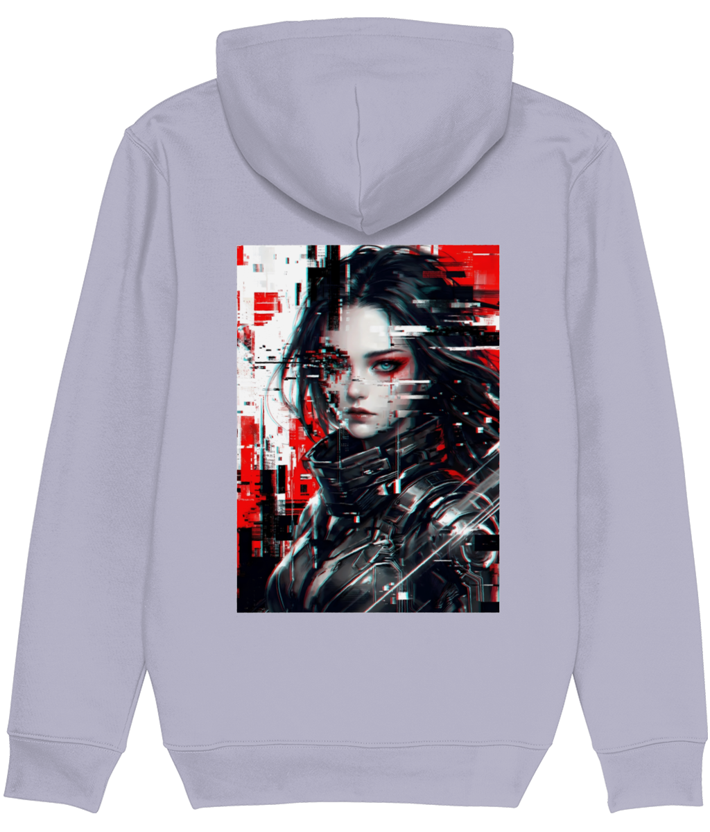 Cyberpunk Glitch Girl Women's Hoodie
