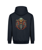 Biker Motorcycle Gothic Skull Organic Cotton Graphic Hoodie for Men