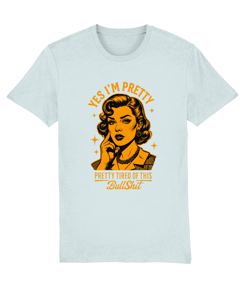 Vintage Style Pretty Tired Sarcastic Women’s Graphic Tee