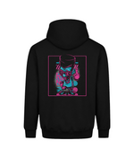 A premium men’s pullover hoodie with a detailed retro graphic print inspired by hip hop culture, urban art, and vintage streetwear.