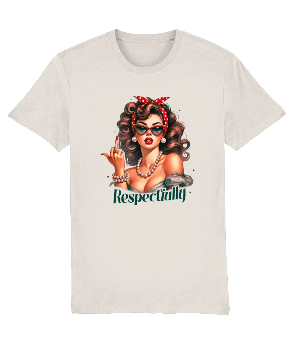 Vintage Style Middle Finger Respectfully Women's T-Shirt