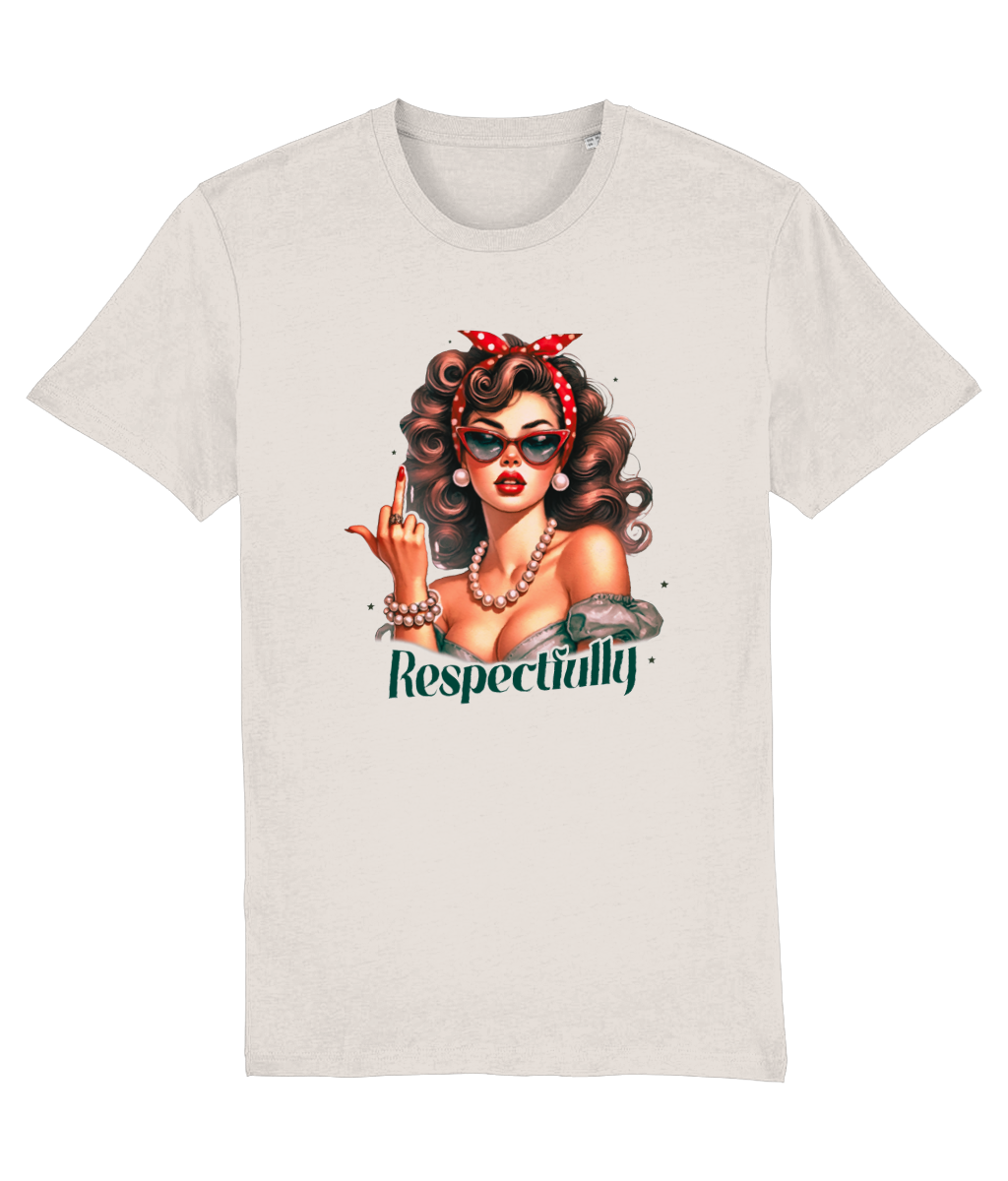 Vintage Style Middle Finger Respectfully Women's T-Shirt