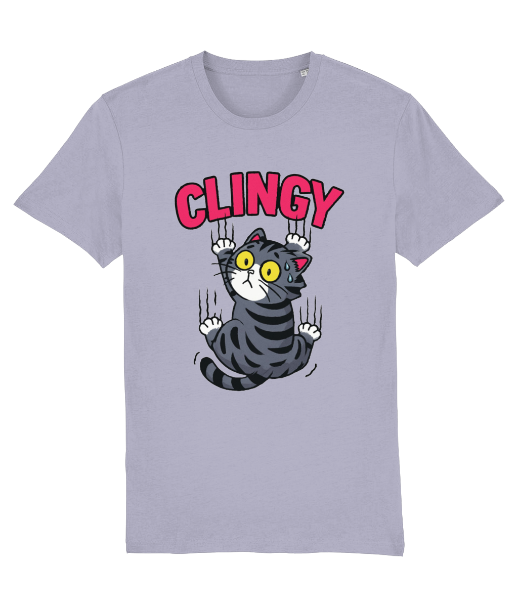 Funny Clingy Cat Women’s Graphic Tee