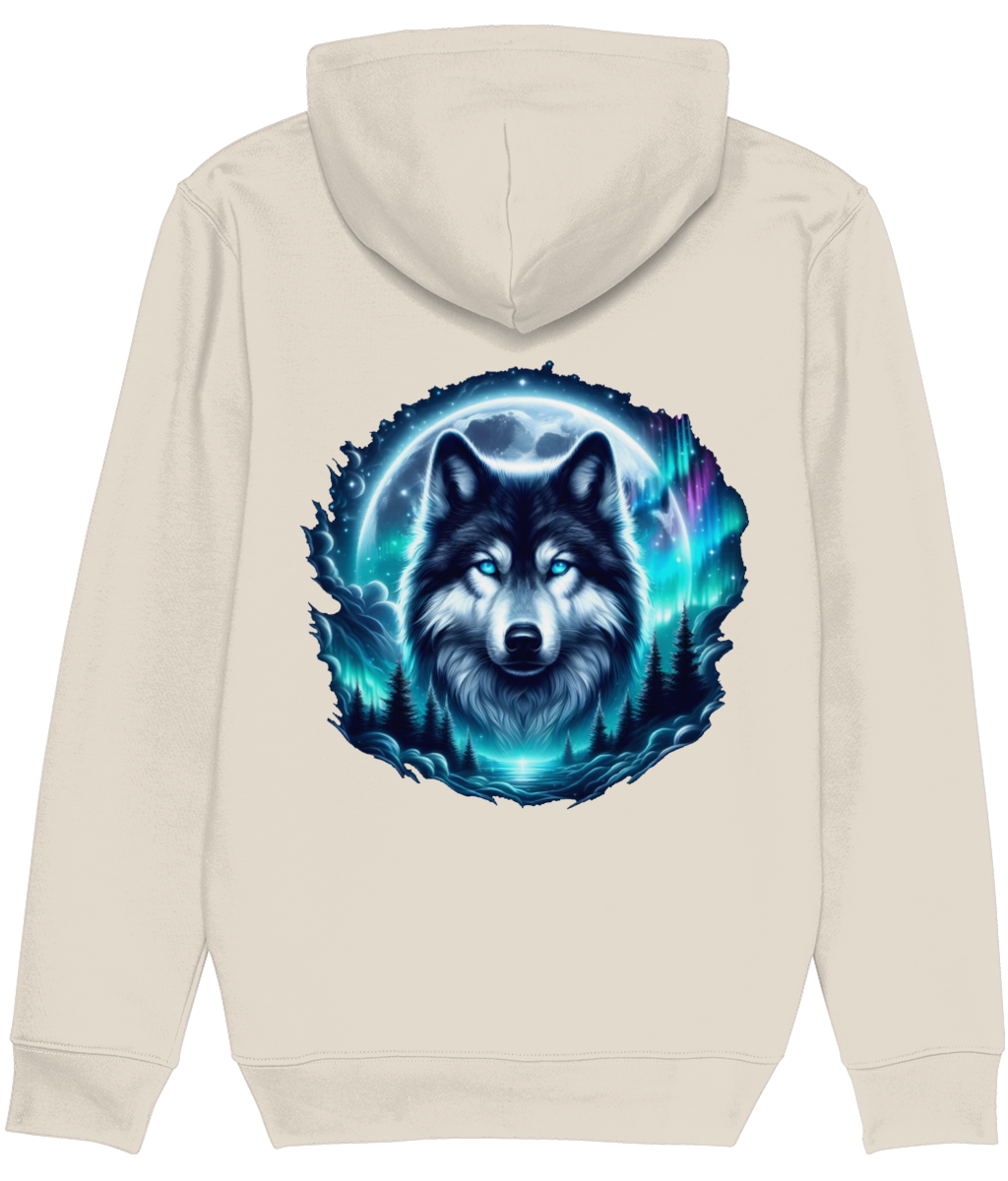 Fantasy Wolf Moon Graphic Hoodie for Men