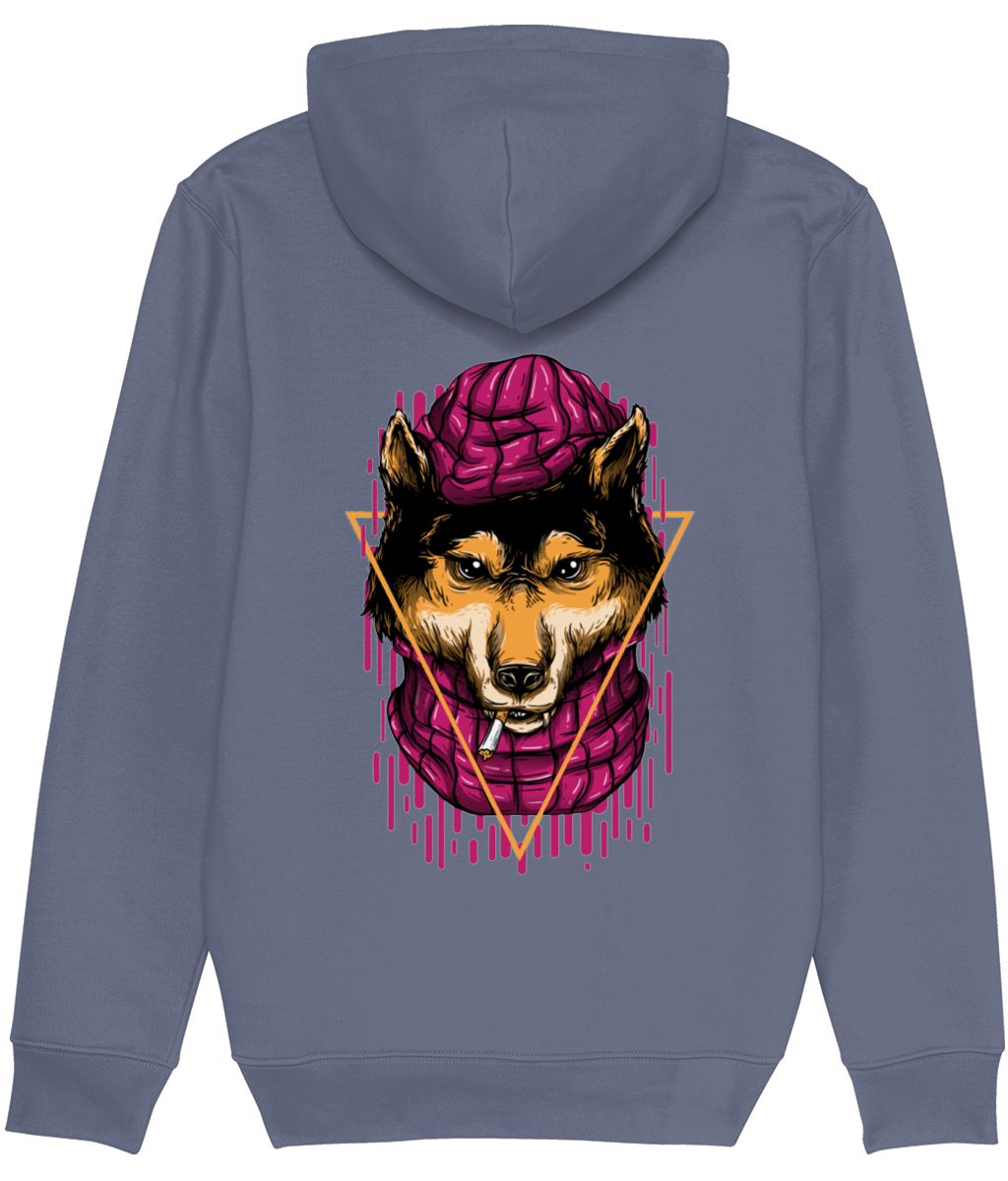 Smoking Wolf Streetwear Men's Graphic Hoodie