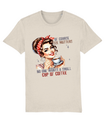 Funny Retro Pin Up Coffee Lover Women's Graphic Tee