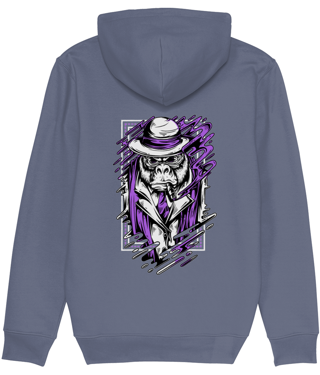 Badass Cool Smoking Ape Men's Graphic Hoodie