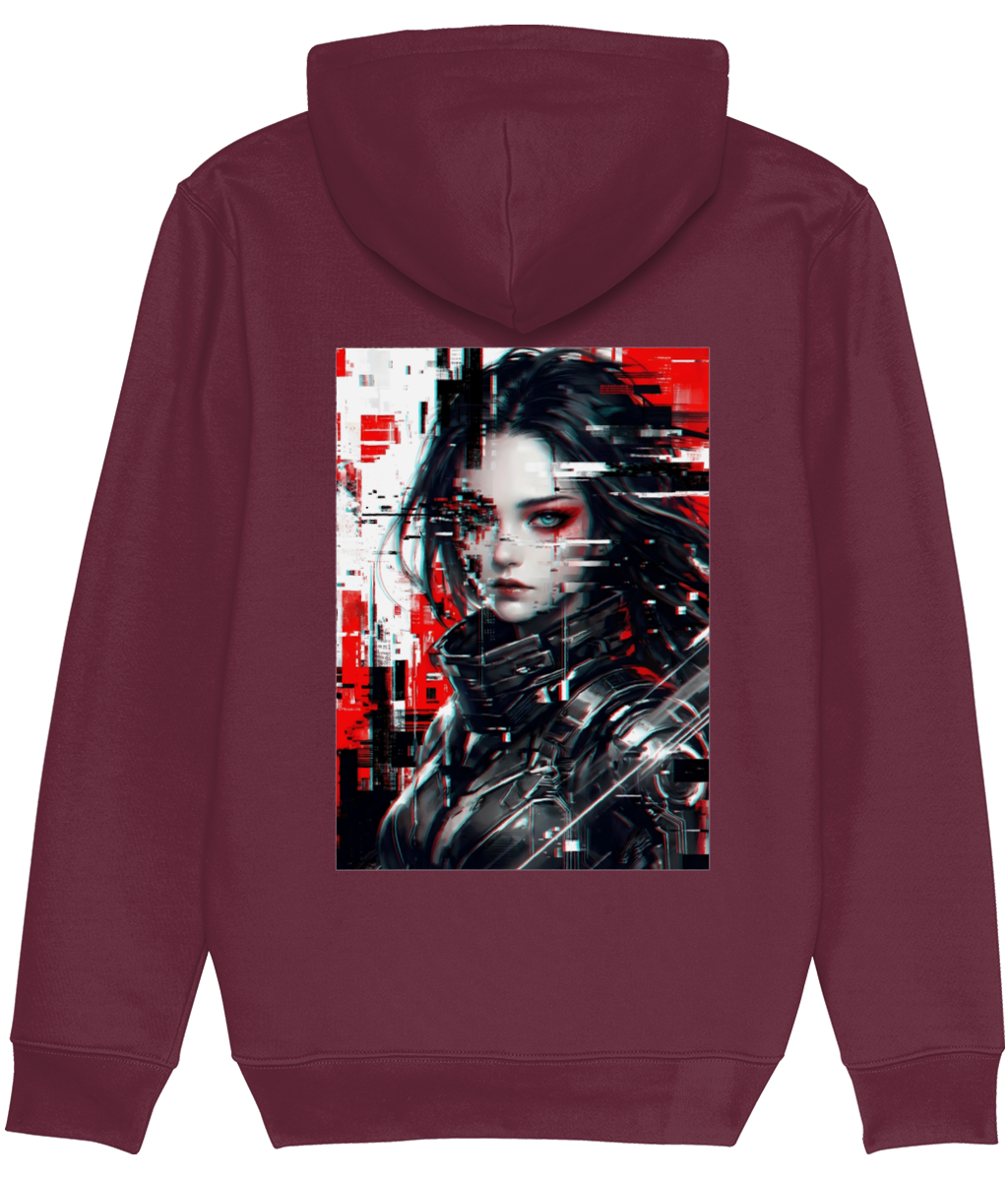 Cyberpunk Glitch Girl Women's Hoodie