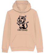 Women’s graphic hoodie with a funny angry cat