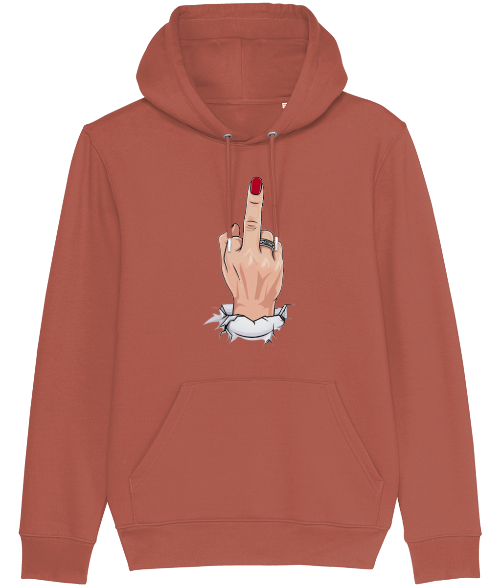 Middle Finger Up Women's Graphic Hoodie