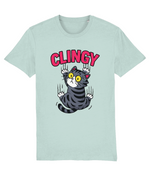 Funny Clingy Cat Women’s Graphic Tee