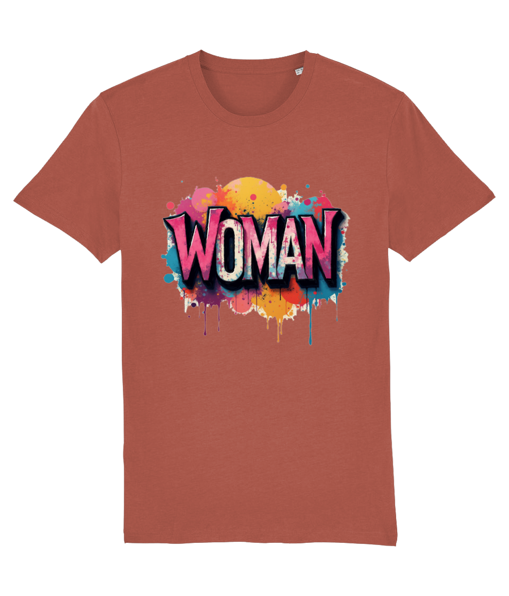 Color Splash Design “WOMAN” T-Shirt for Women