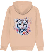 Floral White Tiger Hoodie for Women