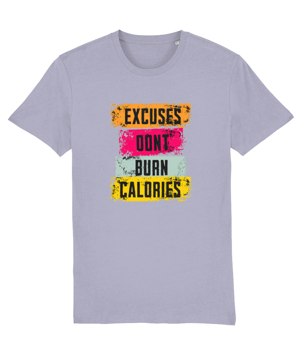 Stanely/Stella Crafter Light gray t-shirt with colorful motivational text design on a white background