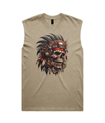 Men's Tribal Skull Graphic Tank Top