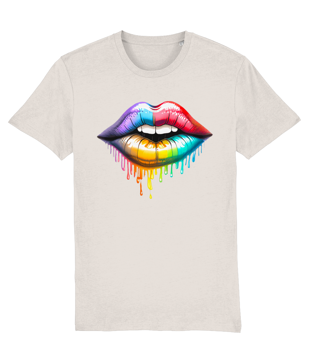 Dripping Rainbow Lips Women's Graphic T-Shirt