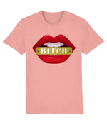 Red Lips  "BITCH"  Women's Graphic T-Shirt