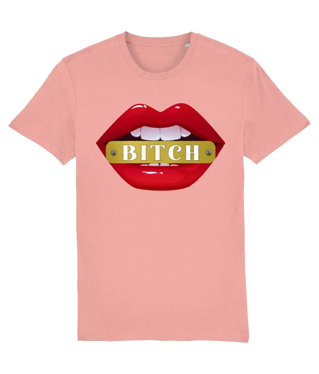Red Lips  "BITCH"  Women's Graphic T-Shirt