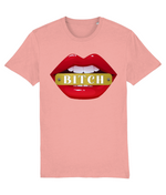 Red Lips  "BITCH"  Women's Graphic T-Shirt