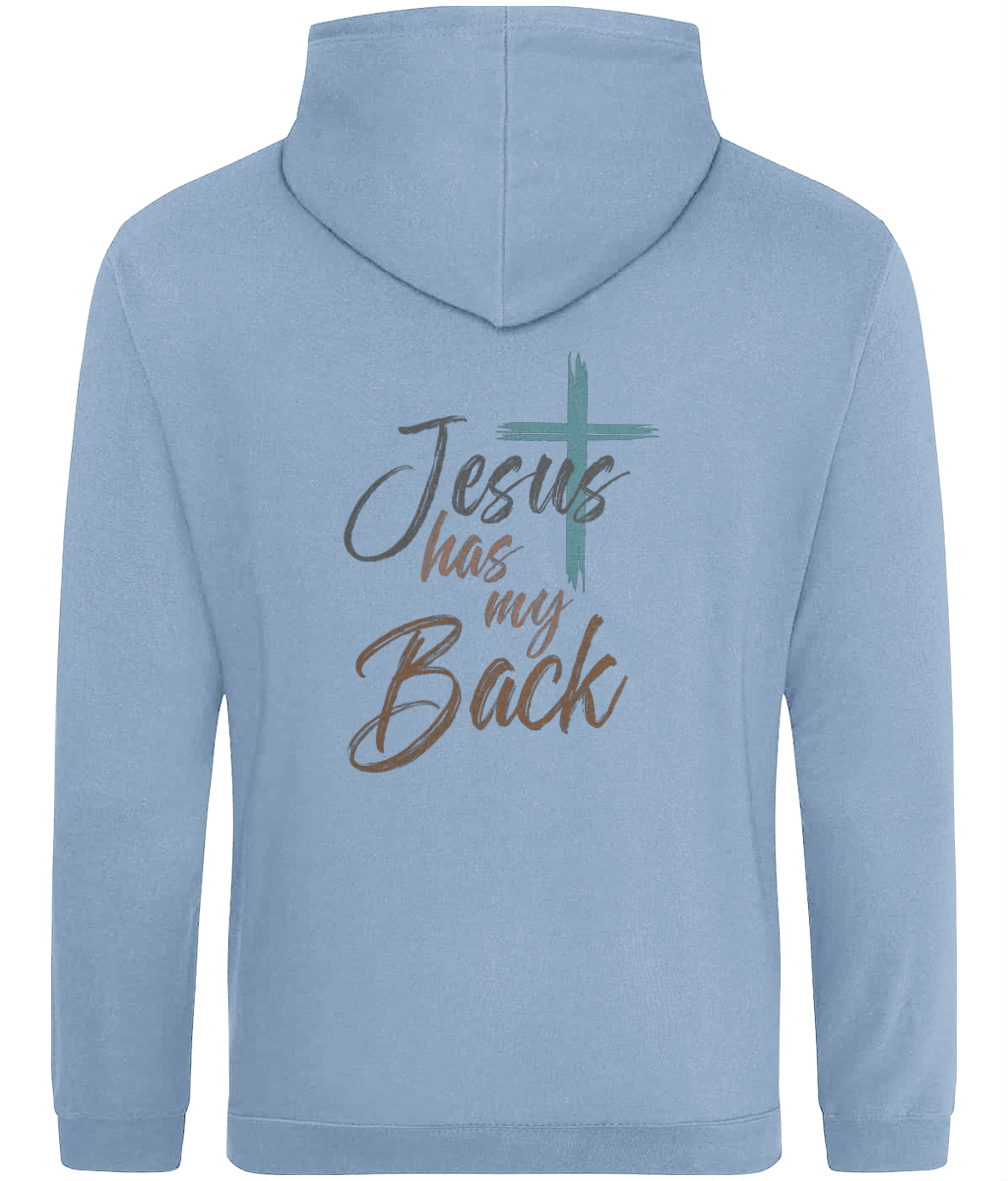 Jesus Has My Back Christian Organic Cotton Hoodie for Women