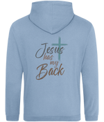 Jesus Has My Back Christian Organic Cotton Hoodie for Women